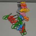 24 Packs 5" Small School Student Blunt Tip Craft Kids Scissors, Stainless Steel Blades Comfort Grip 5 Inch Safety Scissors Bulk for Children Toodler Cutting Paper