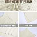 Ross&Freckle Women's Summer Swimsuit Bikini 2025 Beach Swimwear Crochet Cover up Hollow Out Crop Sleeveless Swim Outfit (L)