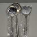 E-far Stainless Steel Cooking Utensils, 3-Piece Heat Resistant Kitchen Utensils Set, Non-toxic Metal Kitchen Tools Spatulas Set Including Soup Ladle, Slotted/Solid Turner, Skimmer, Dishwasher Safe