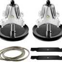 46" Mower Deck Rebuild Kit for MTD Craftsman Troy-Bilt T1600 T1900 Models, 2 Spindle Assembly 618-06989 918-06989, 2 Blades 742-04244 942-04290, 103 1/4" Belt 754-04219 954-04219