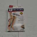 Truform 30-40 mmHg Compression Stockings for Men and Women, Thigh High Length, Dot-Top, Closed Toe, Beige, Large (Large (1 Pair))