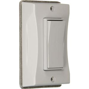 BELL 1-Gang Gray Decorator Switch Weatherproof Light Switch Cover 5123-0, Outdoor Rocker Switch Cover, Scratch-Resistant Polycarbonate Weatherproof Cover