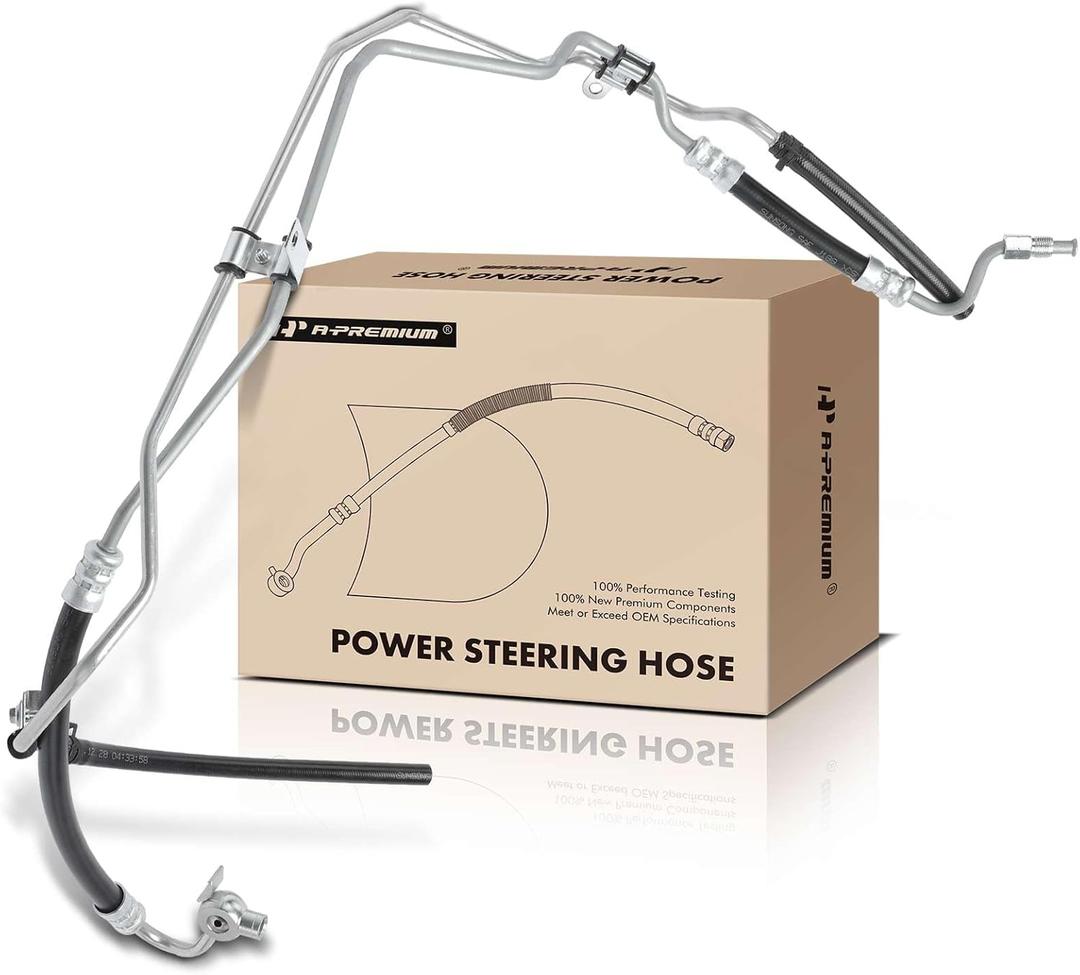 A-Premium Power Steering Pressure & Return Hoses Line Assembly Compatible with Toyota 4Runner 1998 1999 2000 2001 2002, 3.4L, with Washer, Rack/Gear's Ports (Inlet and Outlet)