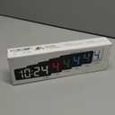 LED Digital Wall Clock with Large Display, Big Digits, Auto-Brightness, 12/24Hr Format, Modern Electric Small Silent Wall Clock for Living Room, Bedroom, Classroom, Farmhouse, Kitchen, Office - Blue