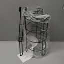 TomCare Toilet Paper Holder Toilet Paper Stand and Dispenser for 3 Spare Rolls Metal Wire Free-Standing Toilet Tissue Paper Roll Storage Shelf Bathroom Accessories Storage Organizer, Black