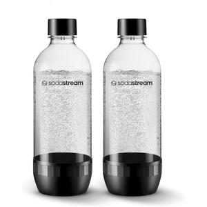 SodaStream 1L Classic DWS Carbonating Bottle Black (twinpack), Pack of 2
