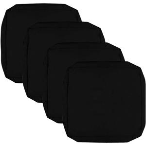 FLYMEI Patio Cushion Covers 25x27x5 Waterproof Outdoor Cushion Cover Replacement 4Packs Outdoor Seat Cushion Slipcover for Rattan Chair Sofa, Black