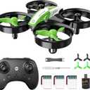 Holy Stone Mini Drone for Kids and Beginners, Indoor Outdoor Quadcopter Plane for Boys Girls with Auto Hover, 3D Flips, 3 Batteries, Headless Mode, Great Easter Gift Toy for Boys and Girls, HS210 Green