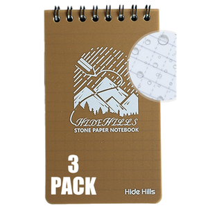 Waterproof Notebook Stone Paper Notebook 3x5 Pocket Notebook, 3 Packs