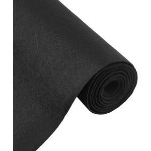 BENECREAT 10FT 15.75 Inch Wide Black Felt Roll Craft Felt Nonwoven Fabric Sheets(0.9mm Thick) Great Felt for Crafts, Patchwork Sewing, Costumes
