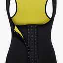 Women Waist Trainer Vest Slim Corset Neoprene Sauna Tank Top Zipper Weight Loss Body Shaper Shirt Girdle, Size XL