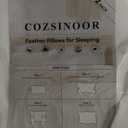 COZSINOOR Goose Feather Pillows Queen Size - Set of 2, Hotel Down Bed Pillow for Sleeping, Soft 600 TC Cotton Cover, Fluffy Support Surround Fill Down Alternative for Back, Stomach, Side Sleepers