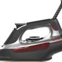 CHI Steam Iron for Clothes with 300+ Holes for Powerful Steaming, Temperature Guide Dial, 1700 Watts, XL 10 Cord, 3-Way Auto Shutoff, Titanium Infused Ceramic Soleplate, Silver (13101)