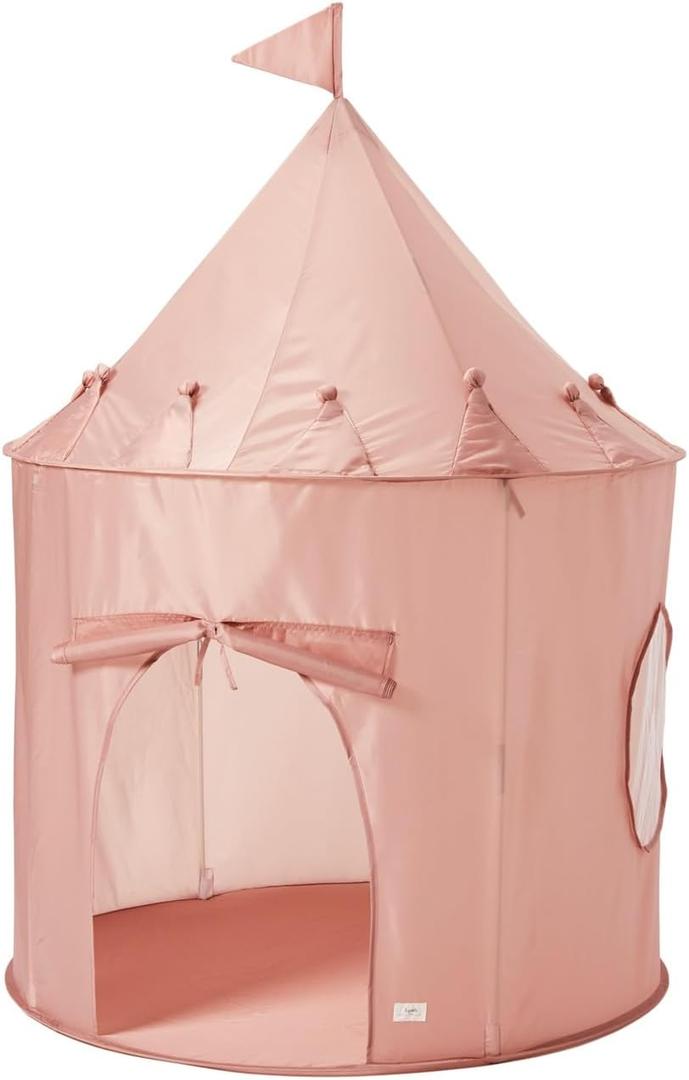 3 Sprouts Kids Play Tent - Sustainable Recycled Fabric  Fun Spacious Childs Playhouse for Indoor Games for Boys & Girls - Durable Fort Pop Up House for Toddlers & Children Age 3-10 - Pink (Solid Misty Pink)