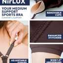 Nirlon Y Back Sports Bra Adjustable Straps W/Cups- NirLUX (Brown, Size 6)