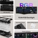 MechLands Feker Alice98 Ergonomic 98 Keys Custom Mechanical Keyboard, VIA Programmable, USB-C Wired Gaming Keyboard, Hot Swappable, 5 Layer Paddings, Control Knob, NKRO, RGB for Win/Mac (Black)