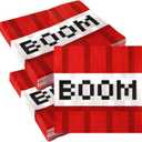 50 Pcs Pixel Napkins, Video Game Themed Birthday Party Supplies Cartoon Red and White Pixel Art Design Paper Napkins for Kids Teens Happy Birthday Party Decorations Decor