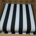 Arden Outdoor Chaise Cushion, 21 in x 72 in, Weather-Proof, Rain-Proof, Fade Resistant Patio Cushion for Chaise Lounger Black Cabana Stripe