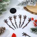 2 x 100Pcs Mini Christmas Snowman Hand, Mini Twigs Deer Antlers Shaped Tree Branches Snowman Crafts Kit for Winter Decorations