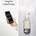 2 x Keallce for iPhone 17 Pro Wallet Case with Crossbody Strap, 4 Credit Card Holder with RFID Blocking, Magnetic Closure iPhone Stand Flip Cover Shockproof for Women,6.3inch Beige