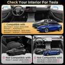 for Tesla Model Y Juniper(2025-2026) & Model 3 Highland(2024-2026) Center Console Organizer [Slide Smoothly & Carbon Fiber] Sunglasses Cup Holder for Tesla Model 3 Model Y Accessories Black
