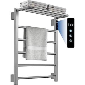 Heated Towel Racks for Bathroom, Hot Towel Warmer 5 Bars with 24hr Timer Stainless Steel Wall Mounted Electric Towel Warmers for Bathroom (Polished)