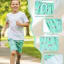 Cozople 7-16T Teen Boys Swim Trunks Quick Dry UPF 50+ Swimwear Bathing Suit for Big Boys Beach Swim Boards Shorts (Flamingo)