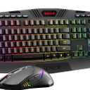 Redragon S101-3 PRO Gaming Keyboard and Mouse, RGB Backlit Programmable Keyboard Mouse with Software, Independent Macro Record Keys, Value Combo Set (Black)