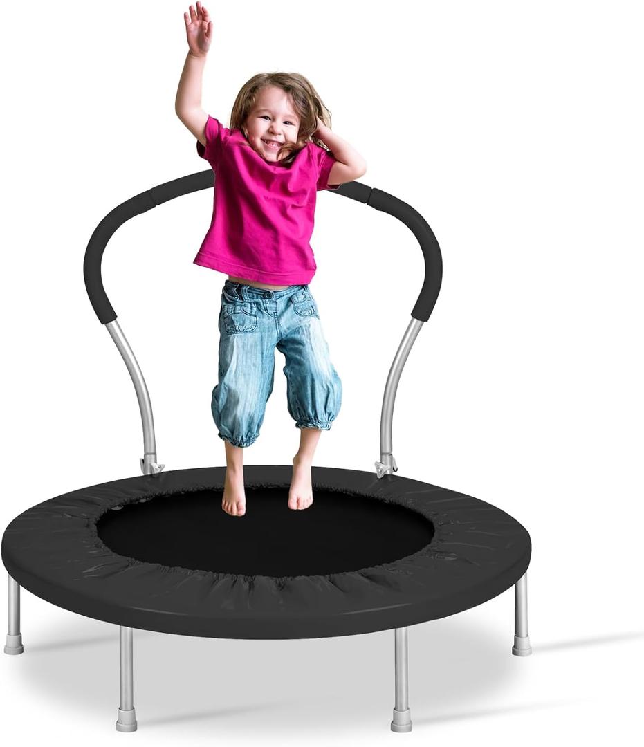 Mini Trampoline for Kids, Indoor Toddler Trampoline with Handle, Child Small Rebounder Trampoline for Indoor and Outdoor Use