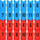 Vabean 24 Pack Nylon Mesh Scrimmage Team Practice Vests Pinnies Jerseys Train Vest for Adult Sport Basketball Soccer Football