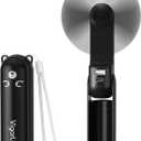 Mini Handheld Fan,USB Rechargeable 3 IN 1 Personal Cooler Fans with Power Bank,LED Flashlight,Small Foldable Portable Pocket Fan-Travel & Emergency Essentials for Outdoor Black