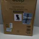 Jeep Altitude Compact Travel Stroller by Delta Children Greenguard Gold, Easy One Hand Fold, Lightweight, Extendable Canopy with Peek-a-Boo Window, Reclining Seat, 4 Wheel Suspension, Black
