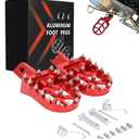 JFG RACING Dirt Bike Foot Pegs, Universal CNC Motorcycle Pit Mini Bike Pegs for CR CRF XR 50 70 80 85 100 110 Tao Tao DB-X RFZ Lifan KAYO - Red