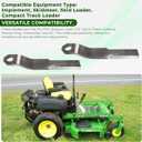 MOTOQUEEN Replacement Bush Hog Cutter Durable Blades for Mower King Skidsteer 2-3/8" x 14" x 3/8" Replacement Blades for Brush Mowers Heavy Duty AR400 Steel 10mm Thick (2 Blade Set)