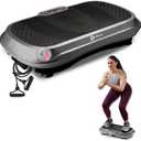 Lifepro Waver Vibration Plate Exercise Machine for Lymphatic Drainage, Muscle Activation, Full-Body Workout Vibrating Platform with Loop Bands, Fitness Equipment for Strength Toning & Fat Loss (Gray)