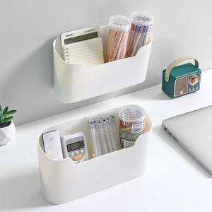2 Pack Wall Mount Folder Holder File Organizer, Cabinet Door Organizer No Drilling File Holder Hanging File Mail Organizer Magazine Storage for Office Kitchen Bathroom Bedroom Garage