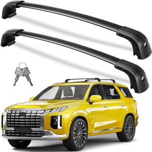 Lockable Roof Rack Cross Bars 220lbs Compatible with Hyundai Palisade 2019-2025 SE SEL XRT Limited Calligraphy,Heavy Duty Aluminum Roof Rails Crossbars Canoe Black Rooftop Cargo Luggage