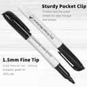 Duchong 72 Packs Dry Erase Markers Bulk, Fine Tip Whiteboard Markers for Kids Teachers, Dry Erase Pens Bulk Pack for Classroom Home, Back to School Supplies (Black)