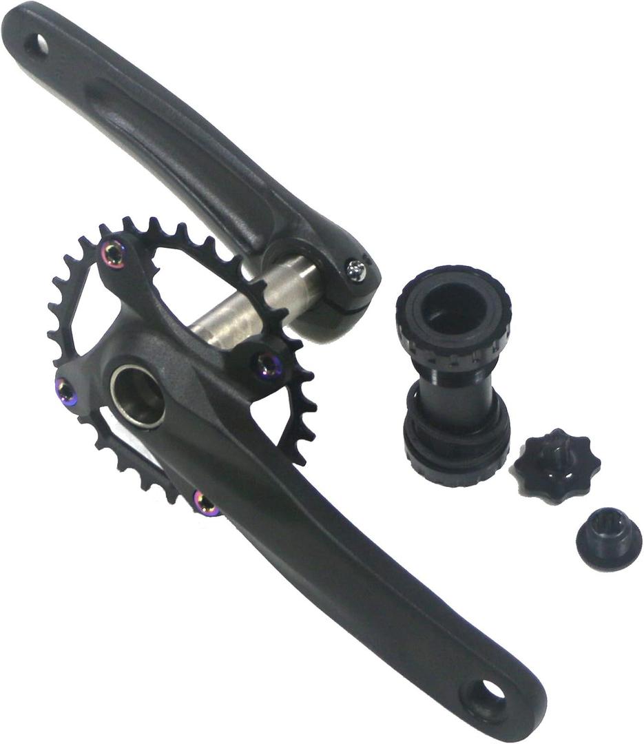 GANOPPER 170mm Crankset 30T 32T 34T 36T 38T Single Speed Mountain Bike Cycling Road Bike Crank Arm Set