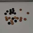 Sumind 24 Pieces Wooden Checkers 1.06 Inch Wood Checkers Pieces Stackable with Drawstring Storage Bag for Board Game Backgammon (Brown and Black)