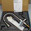 FEELSO Kitchen Faucets with Pull Down Sprayer, High Arc Stainless Steel Single Handle Kitchen Sink Faucet, 1 or 3 Hole Brushed Nickel Water Faucets for Farmhouse Laundry Camper Rv Bar