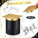 Weekgrat 2 Pack Graduation Flower Box Graduation Cap Gift Boxes 6.9 x 6.4 in empty Container for Grad Party Outdoor Indoor Activities Celebrations(Black)