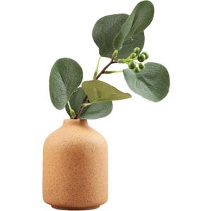 Ceramic Vase - Simple Vase for Flowers Plants, Small Vase, Modern Vase, Dried Flower Vase, Home Decoration, Flower Arrangement Decorative Shooting Props, (Brown) 4"