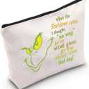 LEVLO Grenn Doctor Cat Quote Cosmetic Make Up Bag Doctor Cat Fans Gift When The Shutdowh Came I Thought No Way Makeup Zipper Pouch Bag (When The Shutdowh)