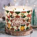 Christmas Candles - Christmas Gifts for Women, Natural Soy Wax Gingerbread Scented Candles(12.7oz)