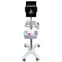 Premium Medical Cart for Handheld Ultrasound, Universal Tablet & iPad Mount, 360° Lockable Wheels, Probe & Gel Bottle Holders
