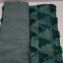 UGASA Christmas Decorative Pillow Covers 20x20 Inch Soft Plush Faux Fur Jacquard Throw Pillows Pillowcases for Couch Sofa Holiday Festivals Winter Home Decor Set of 2 Beige