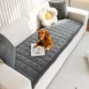 Mivnue Pet Couch Cover, Couch Covers for Dogs, Washable Dog Sofa Covers Couch Protector, Fuzzy Non Slip Couch Slipcover Pet Friendly (27.6" x 70.9", Dark Grey)