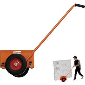 10" Panel Dolly Extended Leverage Handle Heavy Duty Drywall Cart with Solid Rubber Wheels  1100LB Capacity Panel Cart for Sheetrock, Plywood & Doors