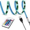 LED TV Backlight,SMY USB LED Strip Light,RGB Multi-Colour LED Light Strip Kit Waterproof IP65, 30LED with Wireless Remote Controller for TV/PC/Laptop Bias Lighting (3.28Ft)